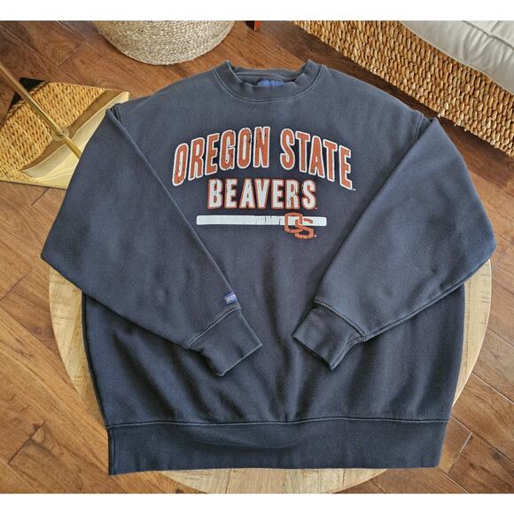 Jansport Oregon State Beavers Crewneck Sweatshirt Size XL Black - Picture 2 of 9